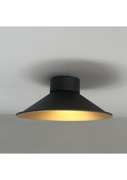 Nantes Siyah Plafonyer Avize Tekli Sarkıt Salon Kuaför Cafe Dekoratif Aydınlatma Pastane