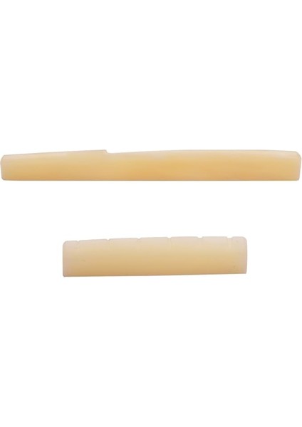 6 Telli Akustik Gitar Için Gerçek Malzemeli Gitar Eyeri ve Somunu 2 Adet