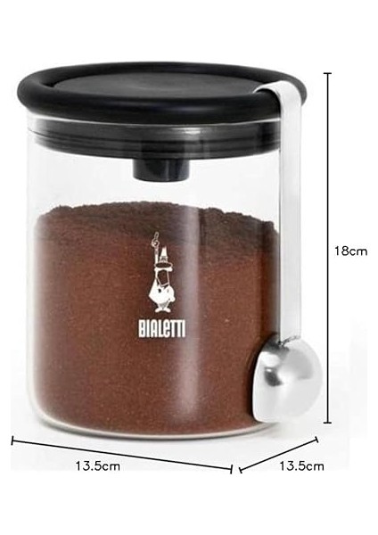 - Kahve Saklama Kavanozu - 250GR - Silikon Contalı Hava Geçirmez Kapak - Paslanmaz Ölçü Kaşığı - Cam Kavanoz fırsatları