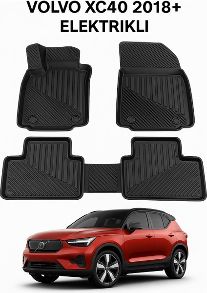 Volvo XC40 (Elektrikli) 2018+ Uyumlu 3D Havuzlu Oto Paspas Premium fırsatları