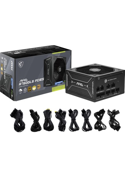 Msı Mag A750GLS Pcıe5 Atx V3.1 750W Pcıe 5.1 Ready 80+ Gold Power Supply indirimleri