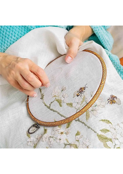 Parça 8,4 Inç Nakış Kasnağı Taklit Ahşap Sergileme Çerçevesi (Yurt Dışından) indirimleri