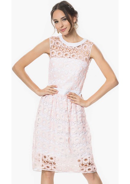 Kolsuz Midi Boy Günlük Elbise Pudra Y1611001_055 fırsatları