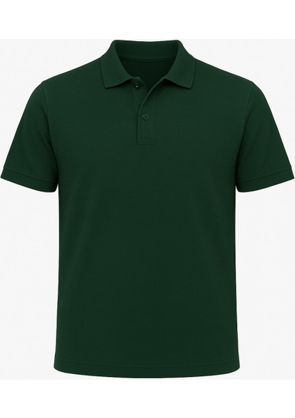 Erkek %100 Pamuklu Lakost Kumaş Regular Fit Polo Yaka T-Shirt