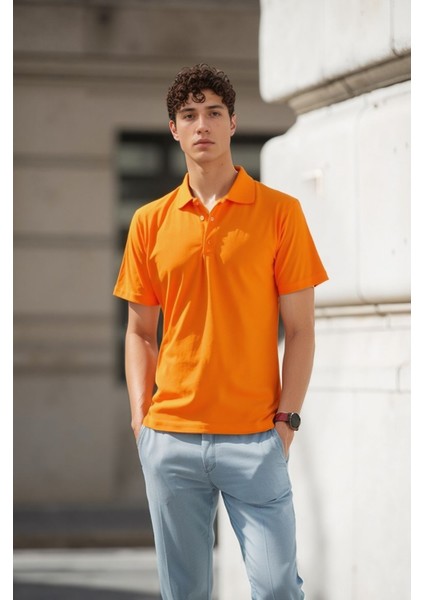 Erkek %100 Pamuklu Lakost Kumaş Regular Fit Polo Yaka T-Shirt fiyatları
