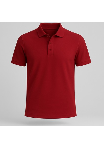 Erkek %100 Pamuklu Lakost Kumaş Regular Fit Polo Yaka T-Shirt