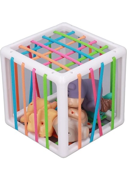 Çocuklar Duyusal Küp Ayırma Oyuncaklar Ince Motor Becerileri Için Zararsız Abs Silikon Elastik Çizgi Çocuklar Duyusal Küp Çocuk Bebek Oyuncakları