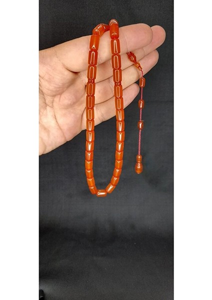 Sıkma Çubuk Kehribar Tesbih Kapsül Kesim Turuncu Renk T-316 fırsatları