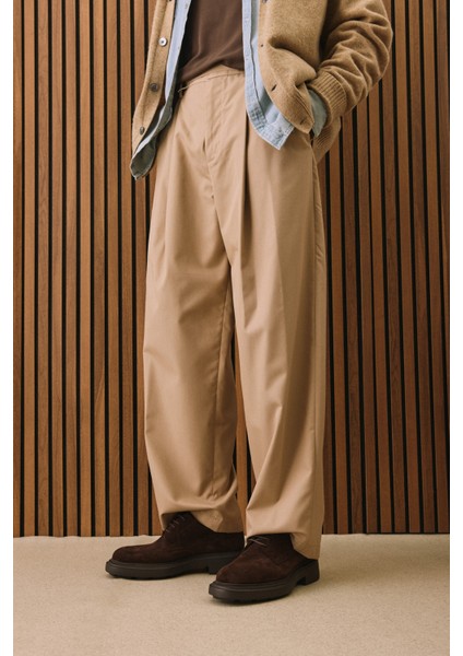 , Erkek Hakiki Deri Ayakkabı 153986Z4326 Kahve