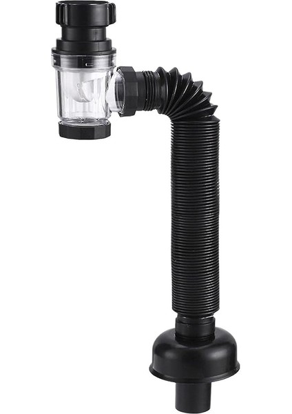 Borusu Seti, Lavabo Gideri, Sifon, Koku Geçirmez Lavabo Gider Seti Seti, Esnek Tahliye Hortumu ve Pop-Up Filtreli, Gider Tapası, 300 – 1000 mm Genişletilebilir fiyatları