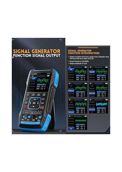 2C23T El Tipi Dijital Osiloskop Multimetre + Fonksiyon Sinyal Jeneratörü En Son 3'ü 1 Arada Çift Kanallı Osiloskop Sinyal Jeneratörü 10MHZ*2 50MS/S indirimleri