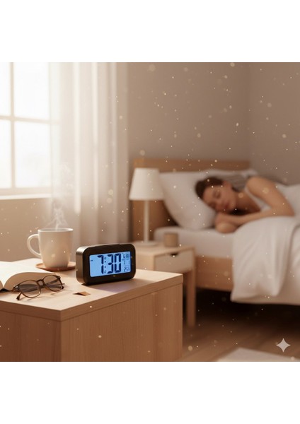 Digital Masa Saati Siyah modelleri