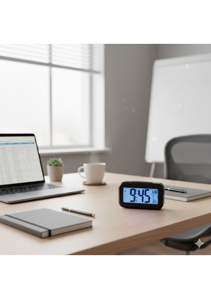 Digital Masa Saati Siyah indirimleri