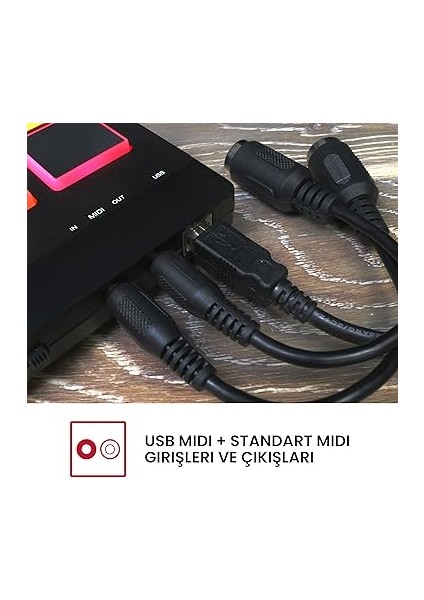 Professional Mpx8 - Sample Pad Controller 8 Performansa Hazır Hıza Duyarlı Pedli, Mıdı Bağlantısı ve Yerleşik Sd Kart Yuvasına Sahip Taşınabilir Örnek, Siyah indirimleri