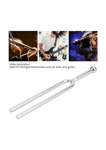 Tuning Fork, Paslanmaz Çelik Netlik Daha Uzun Ses Taşınabilir Standart Gitar Kemanı Için Tuner Tonu Aracı indirimleri