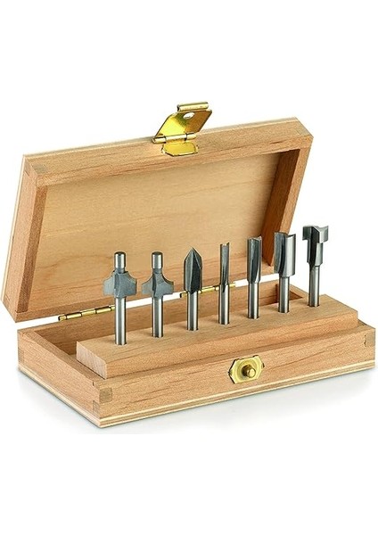 660 Freze Seti, 7 Parçalı Çok Amaçlı Freze Seti, Köşeler, Kenarlar, Düz Vb. Gibi Çeşitli Freze Işleri Için