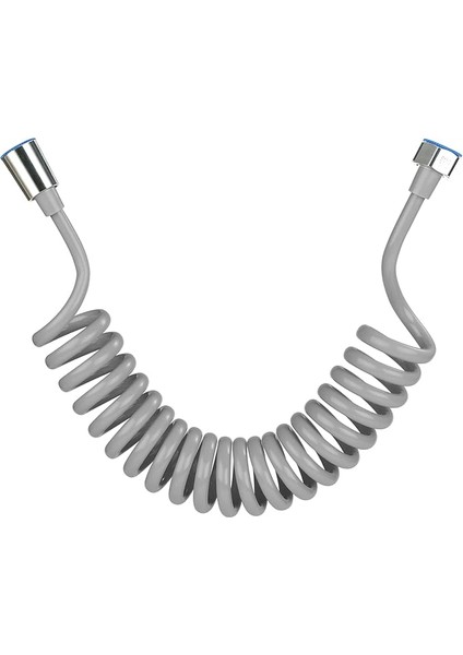Yaylı Esnek Duş Hortumu, Abs Esnek Teleskopik Duş Hortumu, Banyo Spiral Esnek Duş Hortumu, Tuvalet Musluğu, Bidet Püskürtücü, El Duşu, Lavabo Bataryası Duşları Için - 3m (Gri)