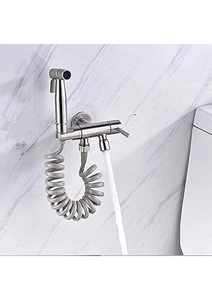 Yaylı Esnek Duş Hortumu, Abs Esnek Teleskopik Duş Hortumu, Banyo Spiral Esnek Duş Hortumu, Tuvalet Musluğu, Bidet Püskürtücü, El Duşu, Lavabo Bataryası Duşları Için - 3m (Gri) indirimleri