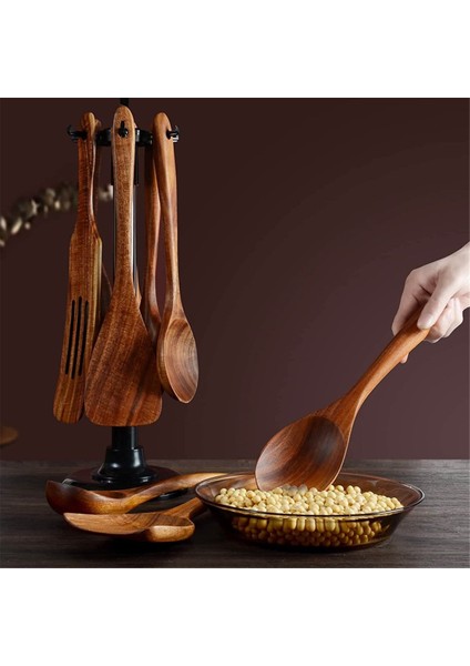 QuirkyQuar Ahşap Spatula Ahşap Kaşık Kızartma Spatula Düz Ahşap Yüksek Sıcaklık Dirençleri Çorba Kaşık Boya Doğal Malzeme (Yurt Dışından) indirimleri