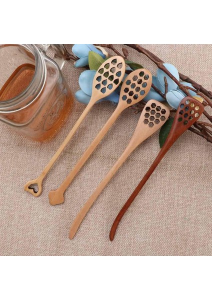 QuirkyQuar Ahşap Kaşıyıcı Kaşık H-Aen Kaşık Petek, Bal Kaşığı, Karıştırıcı Çubuk Kaşık, El Karıştırıcı C (Yurt Dışından) modelleri