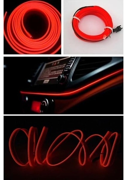 Içi Torpido Şerit Ledi Renkli Ip Neon LED 2 Metre Turuncu Koyu fiyatları