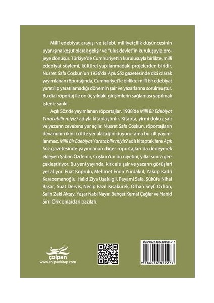 Millî Bir Edebiyat Yaratabilir Miyiz? - Nusret Safa Coşkun fırsatları