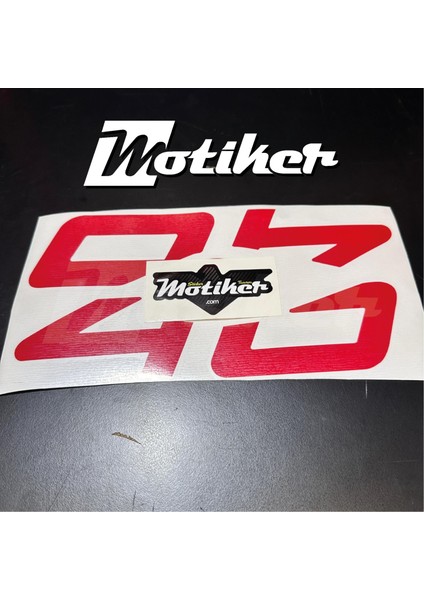 CFMOTO 450SR Arka Kuyruk Altı "40" Orjinal Sticker Etiket Tasarım Modeli Kırmızı modelleri