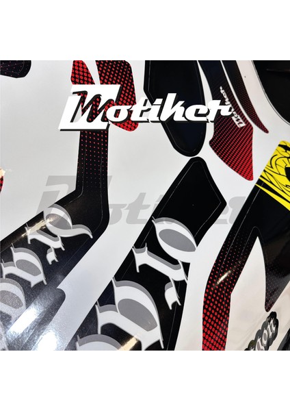 Rks R250 Sarı Kırmızı Dragon Parçalı Kaplama Sticker Etiket Modeli fiyatları