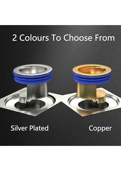 2 Adet Zemin Sifonu Geri Akış Önleyici Fiş, Duş Yer Sifonu Geri Akış Önleyici Kanalizasyon Çekirdek Koku Önleyici Fiş Mutfak Banyo Drenajı Için (Gümüş Kaplama) indirimleri