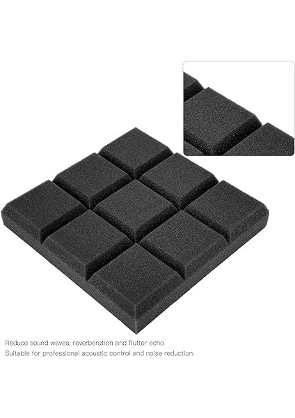 Yalıtımı -Ev Stüdyoları ve Eğlence Sinemaları Için Emilim Panelleri, 6 Pcs Yüksek Yoğun Mistik/fantezi Inhibisyon Malzemesi (Yüksek Yoğunluklu Alev Geciktirici Siyah) modelleri