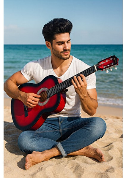 CG-3802 Klasik Gitar 100 cm Ihlamur Kapaklı Başlangıç Düzeyi Kılıf ve Pena Hediyeli indirimleri