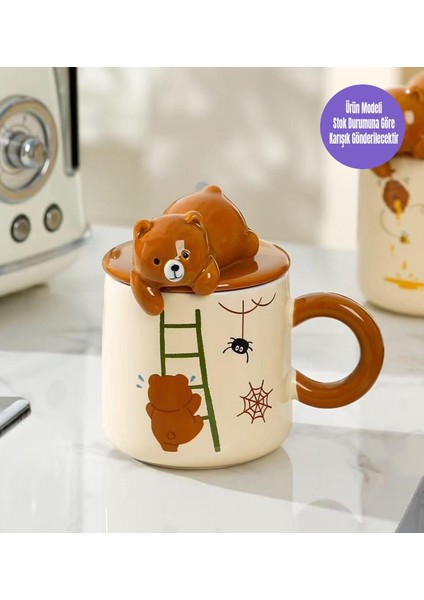 Sevimli Ayı Temalı Seramik Kupa