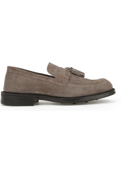 , Erkek Hakiki Deri Ayakkabı 153986Z4162 Vizon