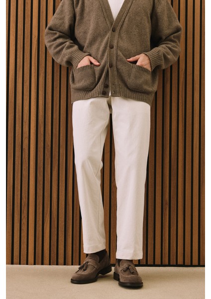 , Erkek Hakiki Deri Ayakkabı 153986Z4162 Vizon