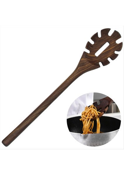 QuirkyQuar Ceviz Ahşap Spagetti Makarna Sunucusu Uzun Saplı Ahşap Makarna Kaşığı Dişli Makarna Çatalları Ceviz Ahşap Pişirme Aletleri (Yurt Dışından) fiyatları