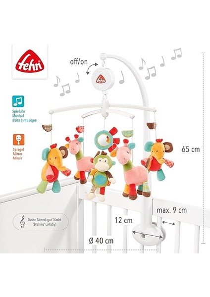 Müzik Mobil Safari - Sevimli Hayvanlı Bebek Uyku Yardımı - Bebek Mobil Müzik Kutusu Melodi - 0-5 Ay Arası Bebekler Için Müzik Mobil Bebek Yatağı Oyuncak indirimleri