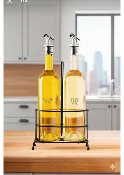 Demir Stantlı 750 ml Cam Yağdanlık Aycicek Yağı Zeytinyağı modelleri