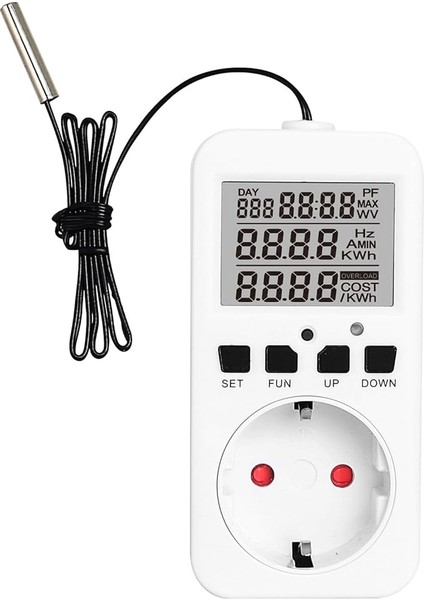 Dijital Termostat Priz Sürüngen Sıcaklık Kontrol Cihazı Çıkış Fişi 230 V 16A Kuluçka Makinesi Bira Inkübatörü Sera Teraryum Isı Mat Için Isıtma Soğutma Kontrolü