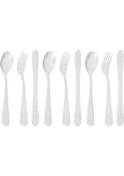 QuirkyQuar 9 Adet Çocuklar Gümüş Eşya Seti Çocukların Güvenli Paslanmaz Çelik Kapı Küçük Ayı Çocuk Çatal Bıçak Takımı Metal Yürümeye Başlayan Çocuk Mutfak Eşyaları (Yurt Dışından) fırsatları