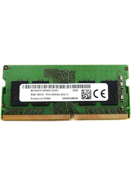 Technology MTA4ATF1G64HZ-3G2E1 8gb 3200MHZ Ddr4 260-PIN Sodımm (PC4-25600) Dizüstü Bilgisayarlar, Masaüstü Mini'ler ve Hepsi Bir Arada Bellek Modülü