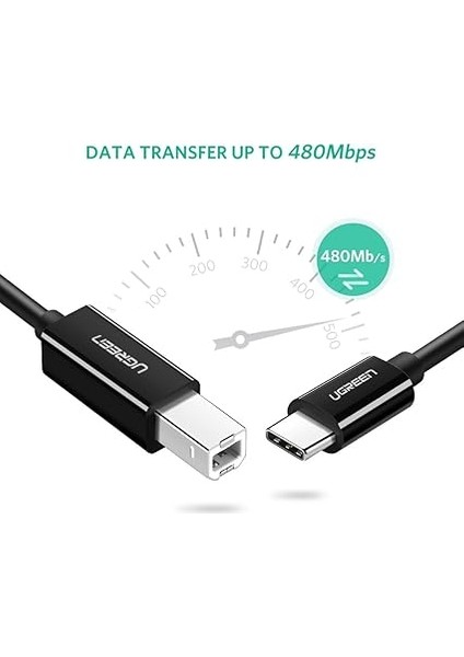 USB Type-C To USB B Yazıcı Kablosu 2 Metre Siyah modelleri