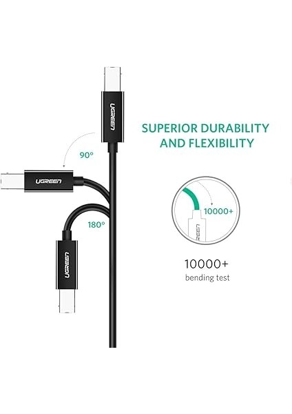 USB Type-C To USB B Yazıcı Kablosu 2 Metre Siyah indirimleri