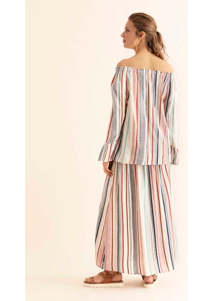 Çizgili Straplez Bluz Multi Y1866103_325 indirimleri