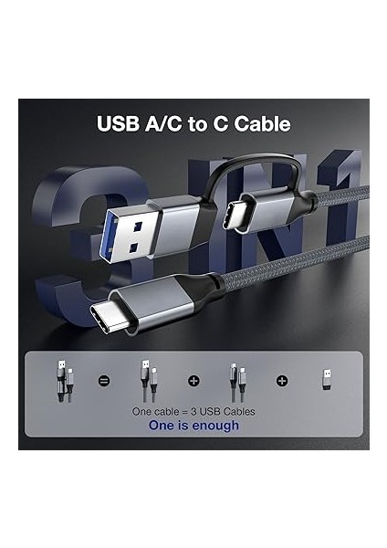 USB C Kablosu 240W 0.2m, USB 3.2 Gen2 Kablosu [pd Hızlı Şarj ve 20GBPS Veri Senkronizasyonu ve 4K@60Hz], USB A/c–usb C Kablosu, iPhone 15 iPad Pro/air MacBook Galaxy S23 Için Tip C fiyatları