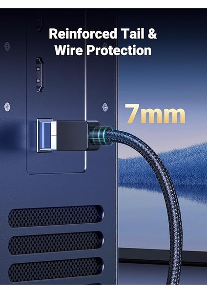 Cat8 RJ45 Ethernet Kablosu Naylon 40GBPS 2000MHZ F/ftp Ps5 Xbox One Switch Modem Yönlendirici Vb. Ile Uyumlu (2m) indirimleri