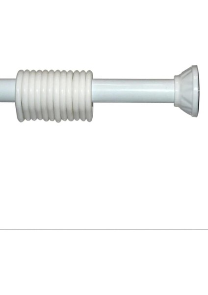 Home Banyo Duş Perde Borusu Yaylı 2 Mt, Düz Banyo Perdesi Borusu, Yaylı Ayarlanabilir Banyo Perde Borusu