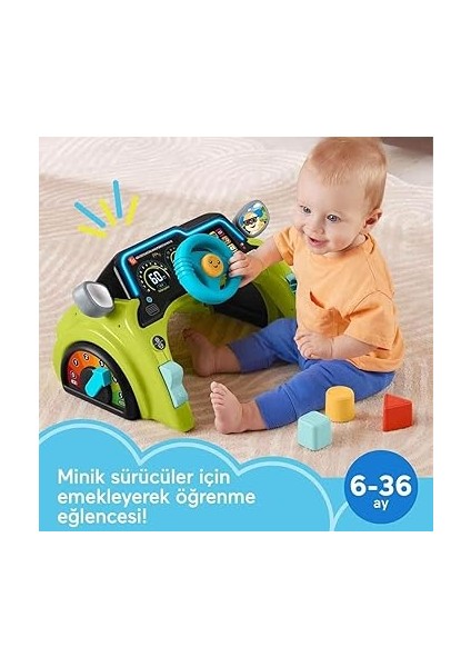 Eğlen ve Öğren Ilk Arabam Fisher-Price Eğlen ve Öğren Bebek ve Yürüme Çağındaki Çocuklar Için Birden Fazla Dil Desteğine Sahip Eğitici Ilk Arabam Aktivite Merkezi HYR91 fiyatları