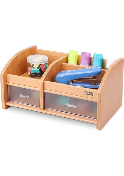 DX-404 Bambu Desenli Ahşap Kalemlik, Masaüstü Düzenleyici