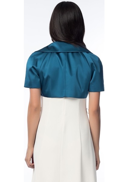 Yaka Detaylı Kadın Ceket Petrol-Mavi K1324002_291 fiyatları