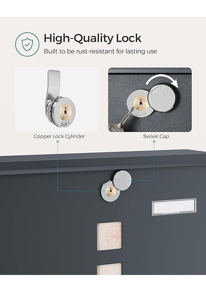 Posta Kutusu, Mektup Kutusu, Bakır Silindirli Kilit, Döner Kapaklı Pencere, Isim Etiketi, Gazete Bölmesi, Kolay Montaj, 10 x 30,8 x 33,8 Cm, Antrasit, GMB20AG modelleri
